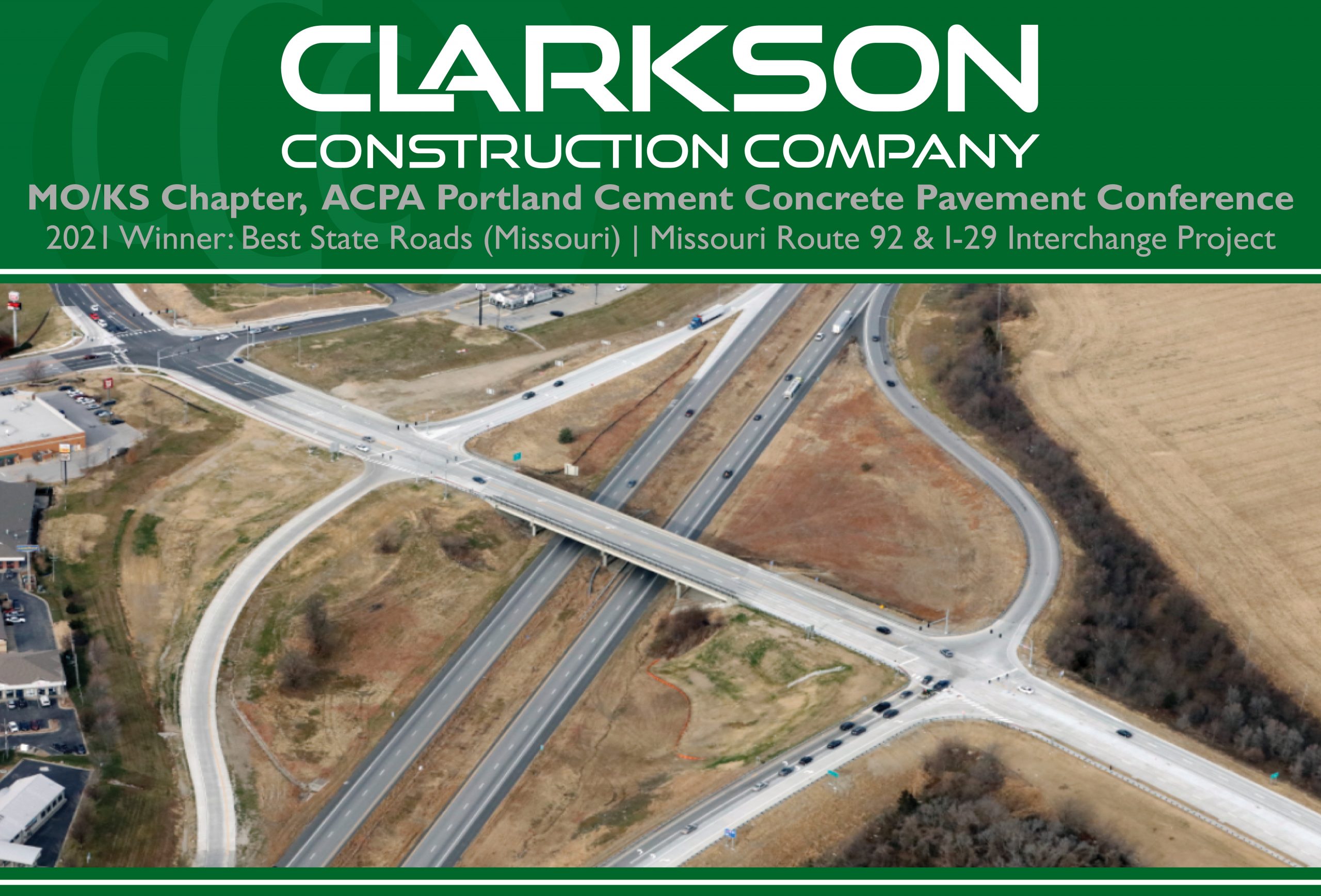 Missouri Route 92 & I-29 Interchange Project Awarded Project of the Year